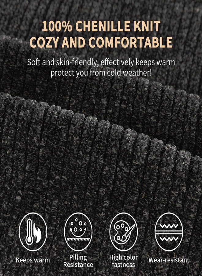 KYLELOVE Winter Scarf Hat And Gloves Set Suitable For Both Men And Women Knitted Cap Long Scarf And Touch-Screen Gloves Are Suitable for Winter 3-in-1 Warm Gift Box Set - Image 5